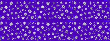 El çizimi çiçekli soyut çizim kalıbı. Mor renkli çiçekler. Raster illüstrasyonu.