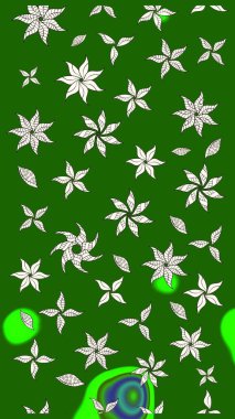 Raster güzel kumaş deseni çiziyor. Çiçek deseni. Düz Çiçek Elementleri Tasarımı. Renkli Bahar Teması çizim şablonu.