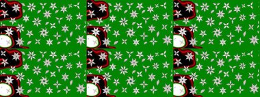 Çiçek deseni. Raster güzel kumaş deseni çiziyor. Renkli Bahar Teması eskiz kalıbı. Düz Çiçek Elementleri Tasarımı.