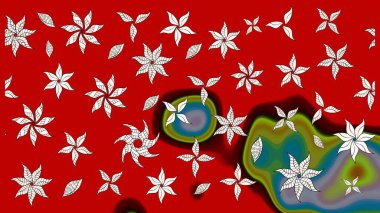 Raster illüstrasyonu. Anti-stres için soyut örnek sayfası. Kırmızı renklerde.