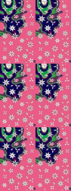 Raster Yumuşak kumaş deseni. Raster çiçek izi. Klasik taslak çizimi. Çiçek pembesi ve nötr çizim deseni.