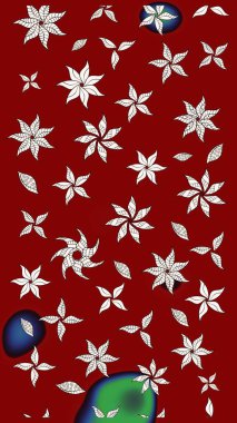 Çiçek deseni. Düz Çiçek Elementleri Tasarımı. Renkli Bahar Teması eskiz kalıbı. Raster çizimi. Güzel kumaş deseni..