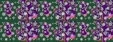 Renkli Yaz Temalı eskiz kalıbı. Sevimli çiçek raster deseni. Düz Çiçek Elementleri Tasarımı. Yeşil renkte çiçekler.