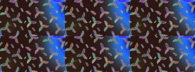 Grafiksel element dekorasyonu. Düz dizayn. Sembol kışı, donmuş, Noel, yeni yıl tatili. Raster illüstrasyonu. Siluet kar taneleri tabelası izole edilmiş kahverengi, mavi ve gri renkler. Kar Tanesi mozaik simgesi