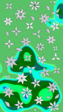 Çizim çiçek deseni duvar kağıdı, web sitesi arka planı, ambalaj kağıdı, davetiye, broşür, afiş veya web sitesi için kullanılabilir. Karalama elementleri. El çizimi Raster illüstrasyonu.