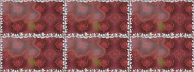 Raster illüstrasyonu. Renklerle. Çiçekli güzel suluboya desen.