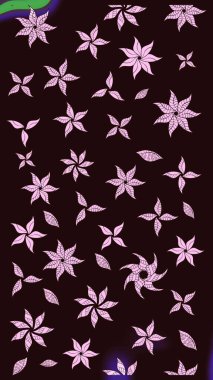 Çiçekler suluboya eskiz deseni. Raster Stili kumaş deseni.