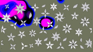 Raster deseni. Çiçekli çiçek deseni, suluboya. Küçük çiçekte güzel bir çiçek deseni..