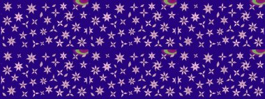 Küçük çiçekte güzel bir çiçek deseni var. Çiçekli çiçek deseni, suluboya. Raster deseni.