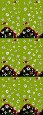 Renkli Bahar Teması eskiz kalıbı. Güzel kumaş deseni. Düz Çiçek Elementleri Tasarımı. Raster illüstrasyonunda çiçek deseni çizimi.