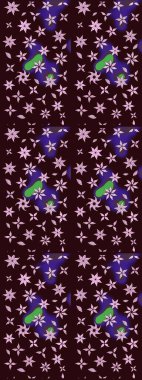 Düz Çiçek Elementleri Tasarım Raster illüstrasyonu. Çiçekli çiçek deseni, suluboya. Kahverengi renkli çiçekler. Renkli Bahar Teması Eskiz Şablonu.