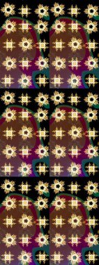 Küçük çiçekteki sevimli çiçek deseni. Kahverengi renkte yaz çiçekleri. Raster deseni. Raster illüstrasyonu.