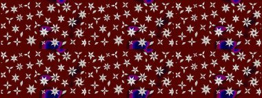 Sevimli çiçek raster deseni. Kırmızı renkte çiçekler. Renkli Bahar Teması eskiz kalıbı. Düz Çiçek Elementleri Tasarımı.