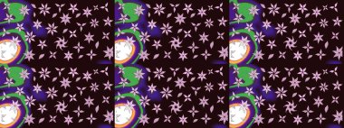 Kahverengi renkte güzel çiçekler, suluboya desenli, duvar kağıdı, kart ya da kumaş için fayanslı eskizler. Raster..