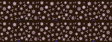 Düz Çiçek Elementleri Tasarımı. Renkli Yaz Temalı eskiz kalıbı. Güzel kumaş deseni. Raster illüstrasyonunda çiçek deseni çizimi.