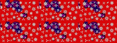 Çiçekli karalama şeklinde Raster çiçek deseni. Kırmızı ve nötr renklerde çiçekler. Yumuşak, bahar çiçekli arka plan.