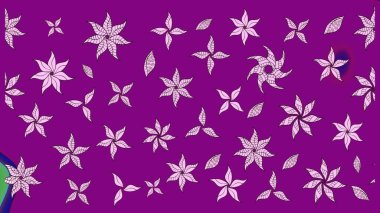 Chichi 'nin kumaş kalıbını çiz. Düz Çiçek Elementleri Tasarımı. Raster illüstrasyonu. Çiçek deseni. Renkli Bahar Teması çizim şablonu.