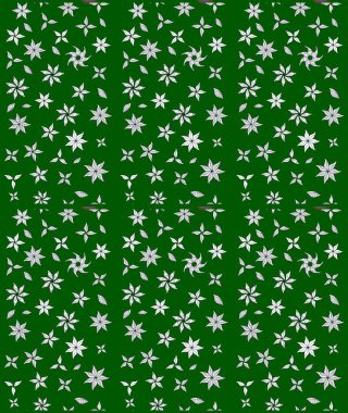 Çiçekli çizim şekli. Yeşil renkli çiçekler. Renkli Bahar Teması eskiz kalıbı. Düz Çiçek Elementleri Tasarımı.