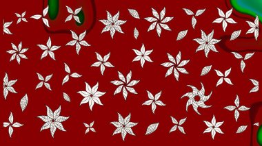 Raster illüstrasyonu. Kırmızı ve nötr renkler üzerine çiçek çizimi. Kırmızı ve nötr renklerde çiçekler. Çiçek deseni. Şatafatlı bahar bahçesi dokusu.