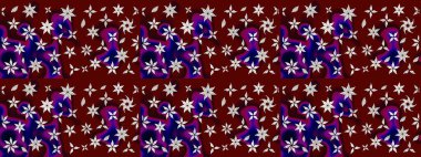 Sevimli küçük çiçek desenle. Raster resim. Çiçek desenli çiçek ve yaprakları ile.