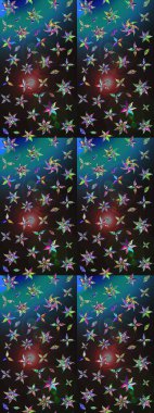 Çiçek arkaplanlı soyut zarafet eskiz deseni. Raster Güzel kumaş deseni.