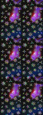 Çiçekli karalama şeklinde Raster çiçek deseni. Gri renkli çiçekler. Nazikçe, güzel çiçek arkaplanı..