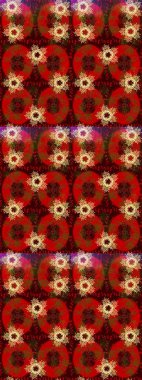 Düğün davetiyeleri için çiçek deseni, tebrik kartları, hatıra defteri, baskı, hediye paketi, imalat. Kırmızı çiçekli, suluboya şekilli zarif bir eskiz şekli, tasarım elementleri. Düzenlenebilir.