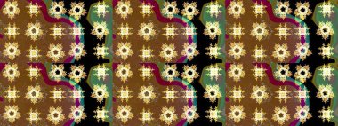 Güzel kumaş deseni. Bahar çiçekleriyle güzel bir çiçek deseni çizmişsin. Raster illüstrasyonu.