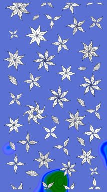 Küçük mavi çiçekli oldukça eski bir besin torbası deseni. Tekstil, kumaş, kapaklar, duvar kağıtları, baskı, naylon, koleksiyon defteri, örgü, dekupaj için güzel bir eskiz. Millefleurlar.