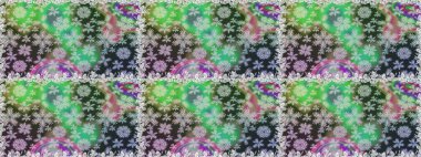 Çiçekli karalama şeklinde Raster çiçek deseni. Gri ve yeşil renkli çiçekler. Nazikçe, güzel çiçek arkaplanı..