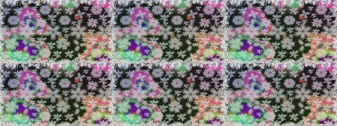 Modern stil dokusu. Çiçek desenli raster, gri çizgi grafik deseni soyut raster arkaplan.