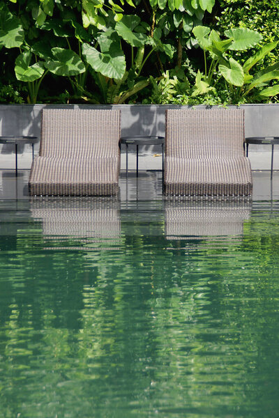 Swimming Pool and Lounge Chairs