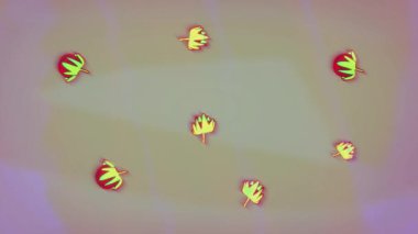 Closeup strawberry growth concept, 80s 90s retro style animation footage. Sunset summer, Elegant and luxury dynamic.