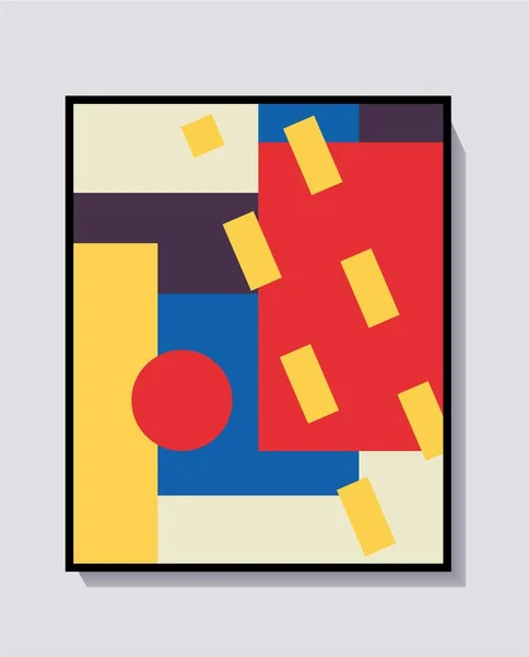 Vector Diseño Moderno Moderno Forma Forma Color Estilo Bauhaus Mondrian — Vector de stock