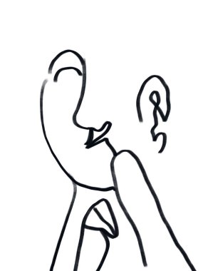 Çizgili Sanat Kadını portresi. Picasso ve Matisse çizim çizim çizimi sanatı ile şık.