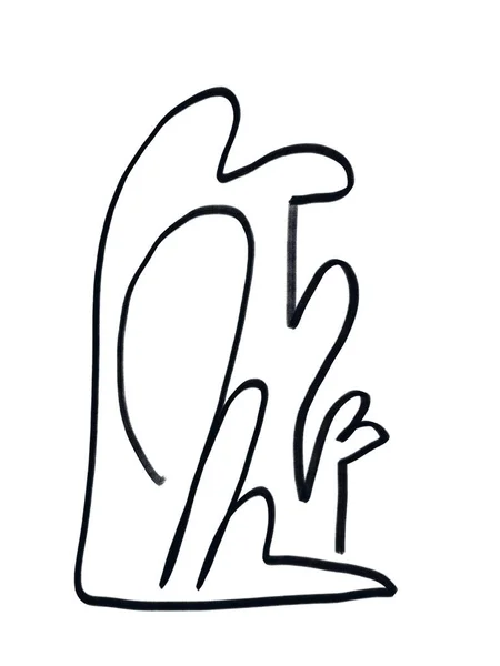 Abstrakte Linienkunst Modedesign Und Stilvolle Linienkunst Illustration Für Kunstprodukt Picasso — Stockfoto
