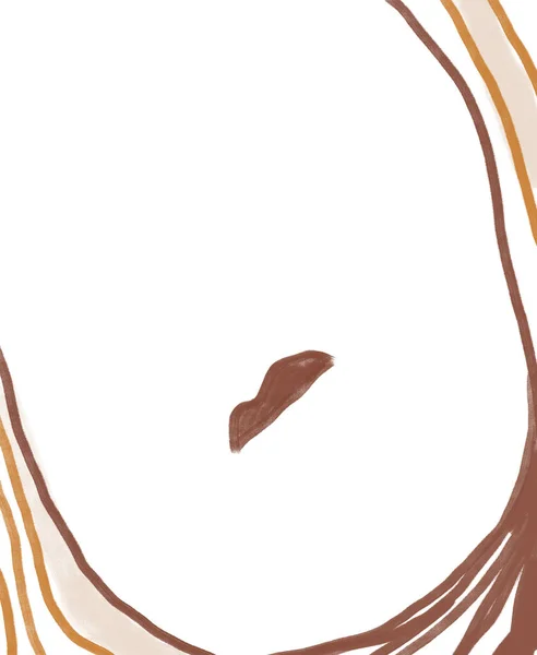 Woman Lips Close Close Minimal Line Art Draw Boho Art — ストック写真