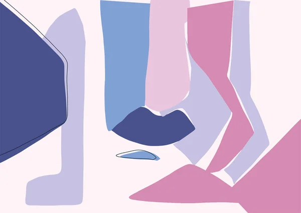 Αφηρημένο Προσωπάκι Σχήματα Και Γραμμή Παστέλ Χρώματα Boho Στυλ Για — Φωτογραφία Αρχείου