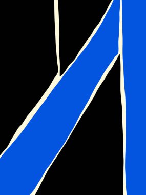 mavi ve sakin tonda kesilmiş neoplastisizm ve memphis kağıdı. Düz ve tek renk. iyi kontrast ve monokromatik mavi renk.