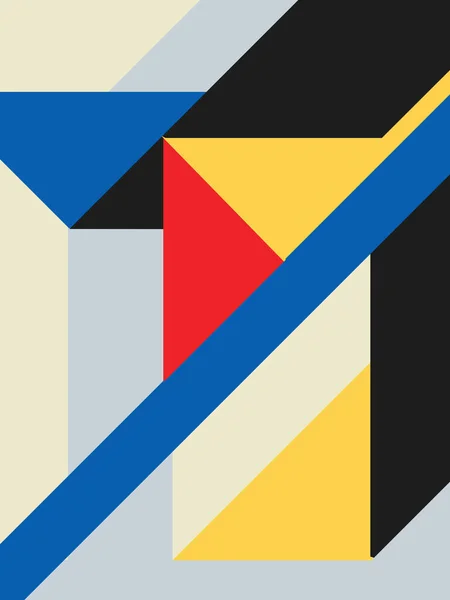 Mondrian Kandinsky Nin Geometrik Şekilli Sanat Etkileri Gergin Cesur Bir — Stok fotoğraf