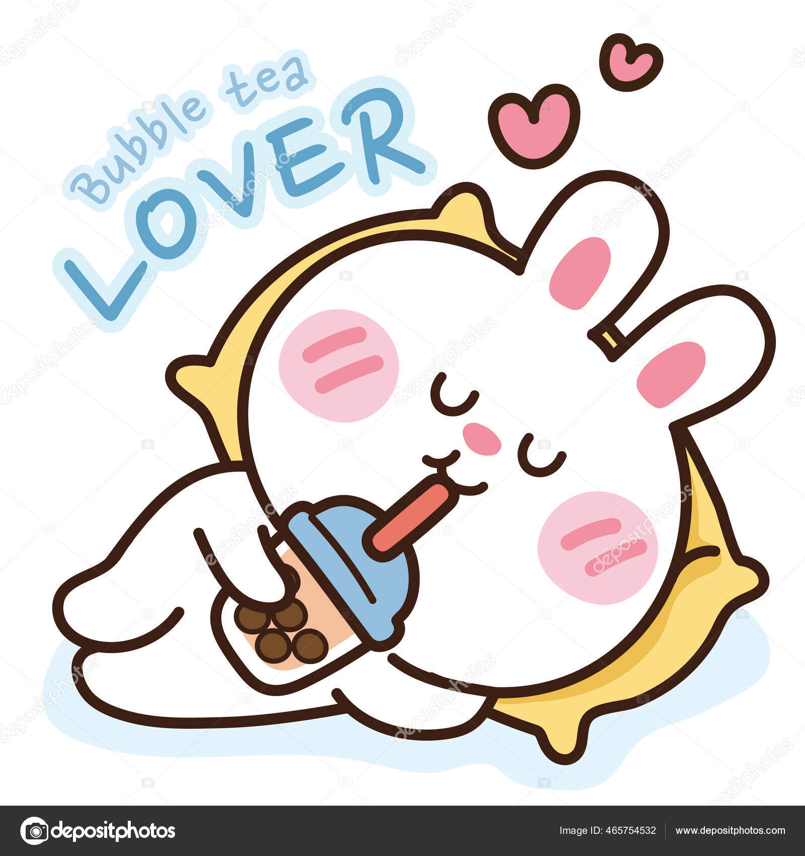Kaninchen Schlafen Und Trinken Blasenmilch Tee Animal Food Cartoon Design Vektorgrafik Lizenzfreie Grafiken C Ma Nud Sen 465754532 Depositphotos
