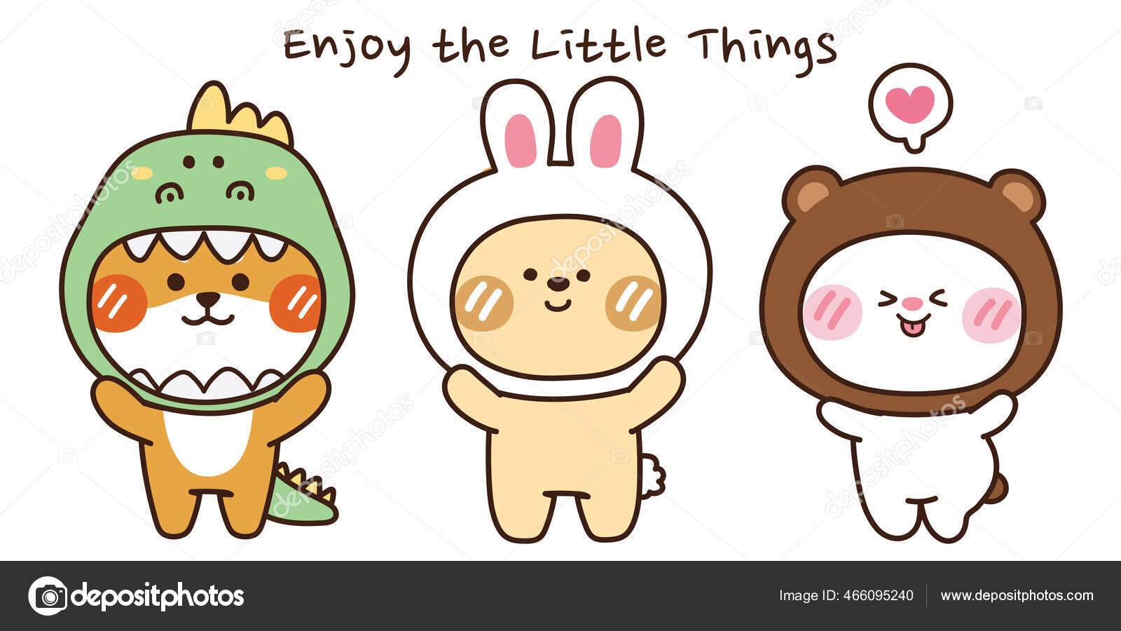 牵着手的可爱动物