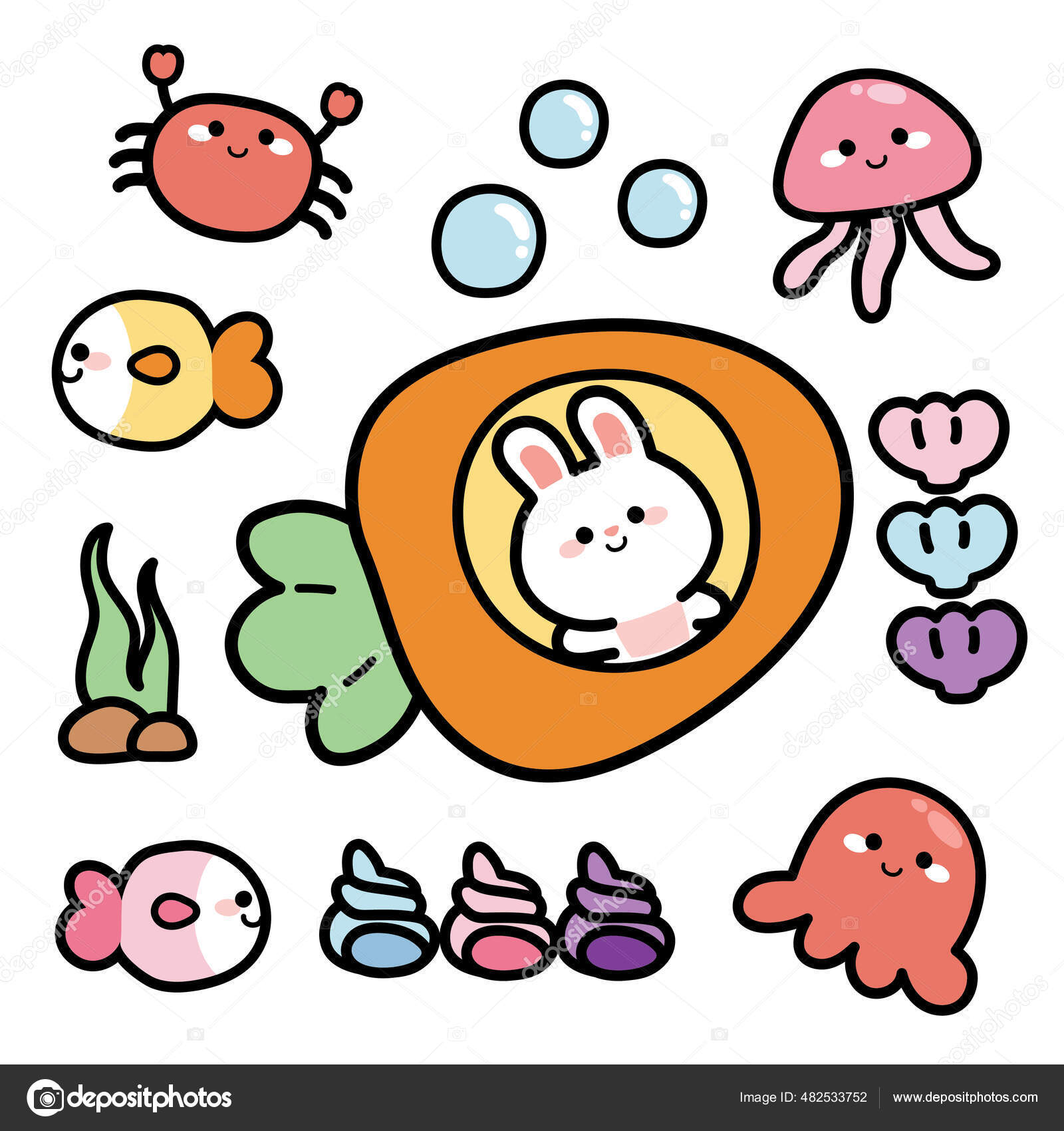 Icon Kawaii, Free Vector Cat Icon, A Lineal Icon Depicting Cartoon