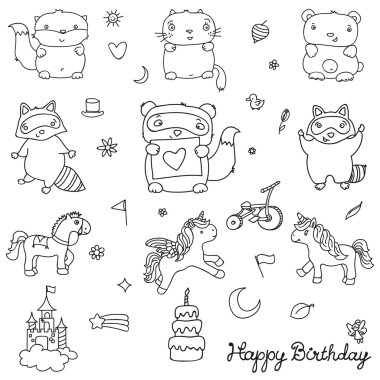 Çocuklar için tasarım farklı unsurları