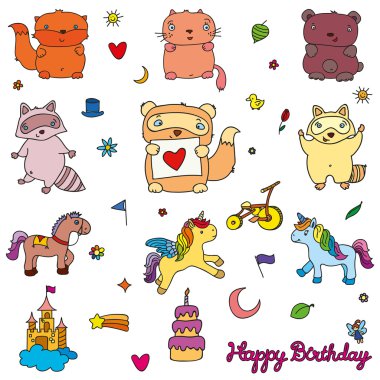 Çocuklar için tasarım farklı unsurları