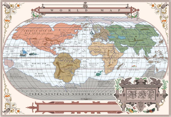 Vieux globe vectoriel — Image vectorielle