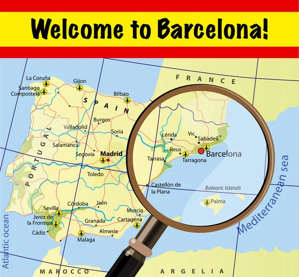 Bienvenido a Barcelona — Vector de stock