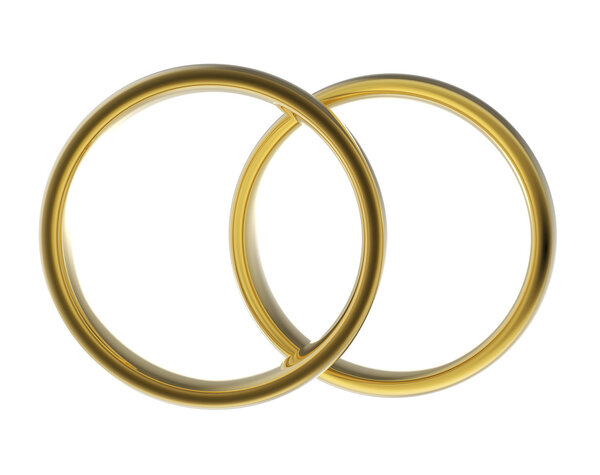 Golden wedding rings 