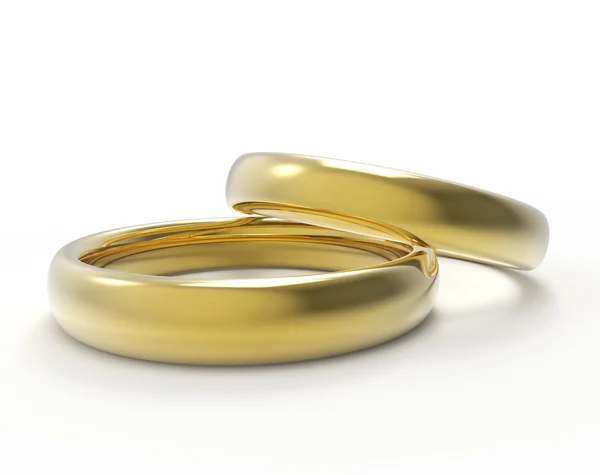 Golden wedding rings — Stock Photo, Image