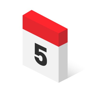 Basit izometrik takvim simgesini